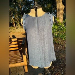 LOFT Women’s cap sleeve blouse, Size Small, Color Navy